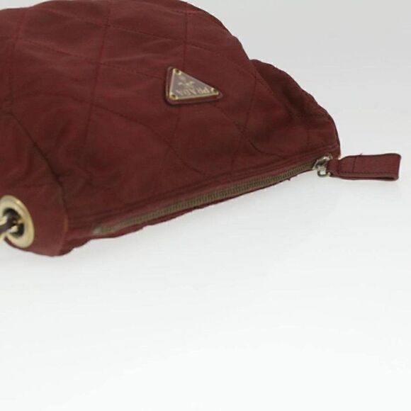 PRADA Chain Shoulder Bag Nylon Red - Picture 7 of 15